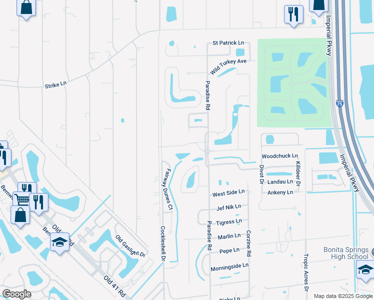 map of restaurants, bars, coffee shops, grocery stores, and more near 10000 Maddox Lane in Bonita Springs