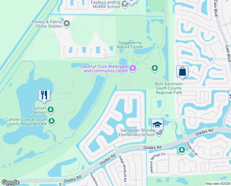 map of restaurants, bars, coffee shops, grocery stores, and more near 11846 Island Lakes Lane in Boca Raton