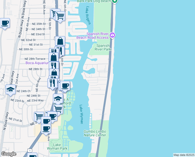 map of restaurants, bars, coffee shops, grocery stores, and more near 940 Sweetwater Lane in Boca Raton