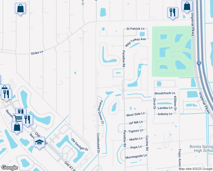 map of restaurants, bars, coffee shops, grocery stores, and more near 10141 Maddox Lane in Bonita Springs