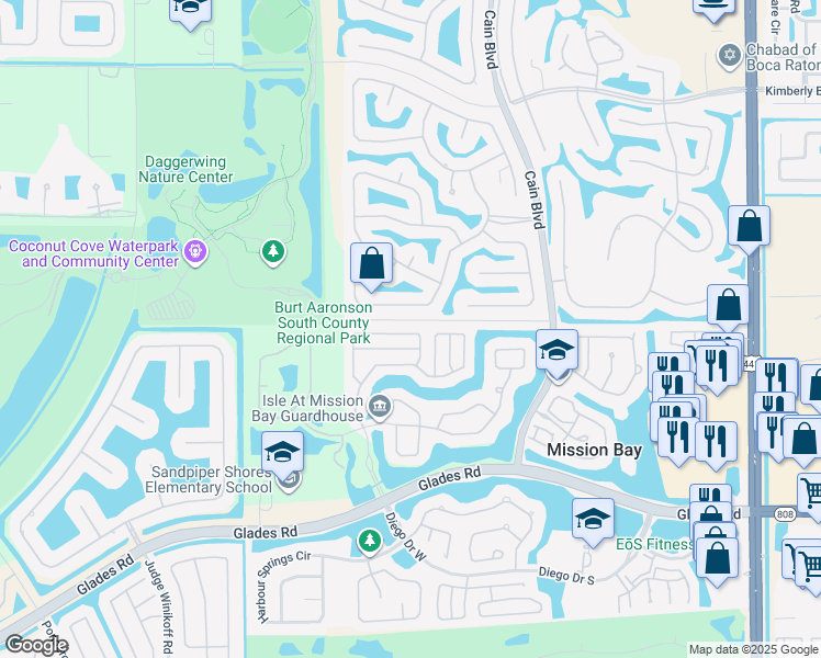 map of restaurants, bars, coffee shops, grocery stores, and more near 10879 Ravel Court in Boca Raton