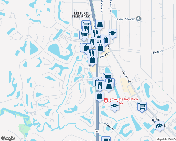 map of restaurants, bars, coffee shops, grocery stores, and more near 3401 Ballybridge Circle in Bonita Springs