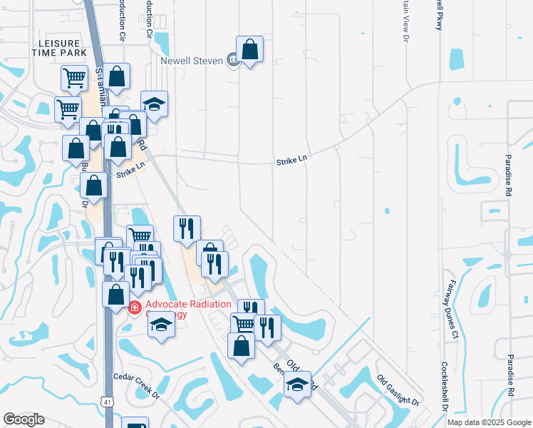 map of restaurants, bars, coffee shops, grocery stores, and more near 25272 Catskill Drive in Bonita Springs