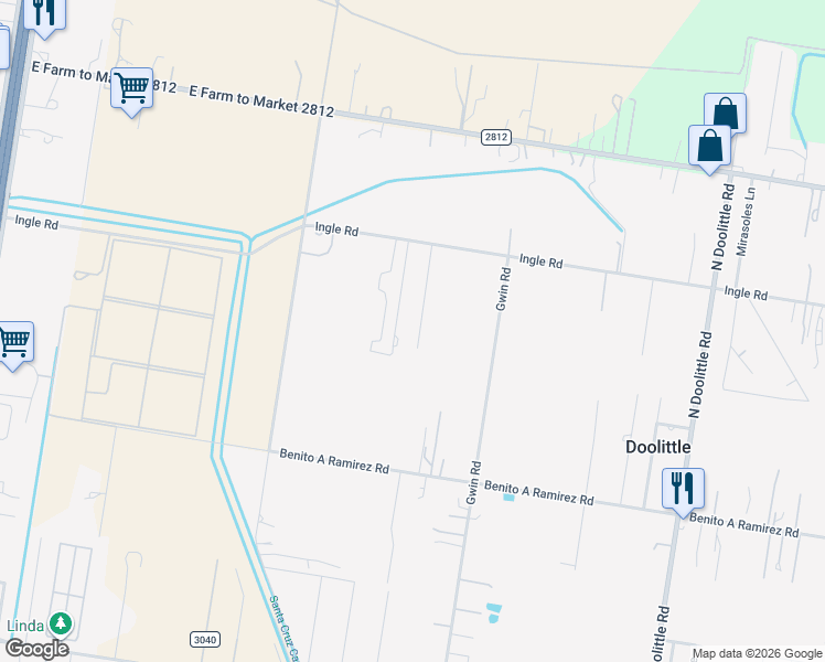 map of restaurants, bars, coffee shops, grocery stores, and more near 7725 Bermea Road in Edinburg