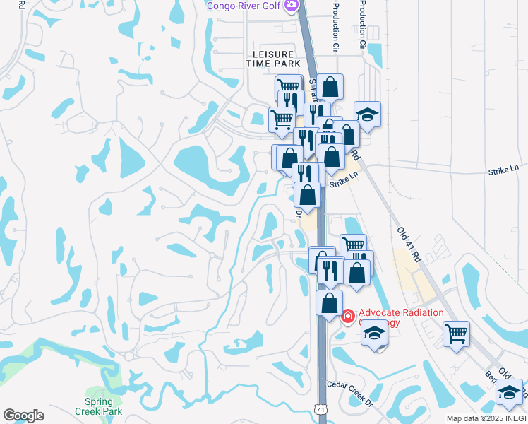map of restaurants, bars, coffee shops, grocery stores, and more near 3490 Ballybridge Circle in Bonita Springs
