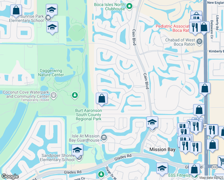 map of restaurants, bars, coffee shops, grocery stores, and more near 10888 King Bay Drive in Boca Raton