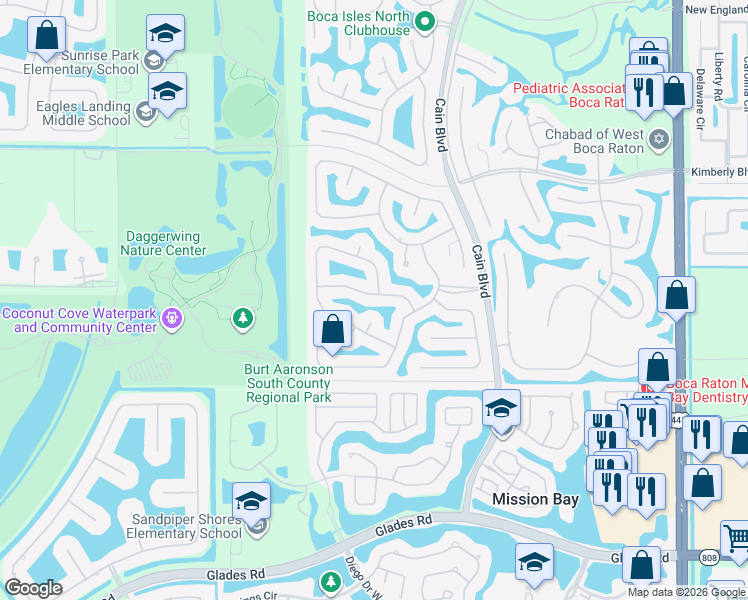 map of restaurants, bars, coffee shops, grocery stores, and more near 10888 King Bay Drive in Boca Raton