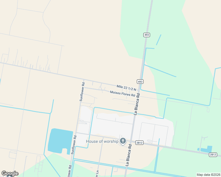 map of restaurants, bars, coffee shops, grocery stores, and more near 13702 Moises Flores Road in Edcouch