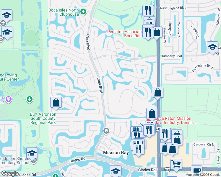 map of restaurants, bars, coffee shops, grocery stores, and more near 20209 Back 9 Drive in Boca Raton