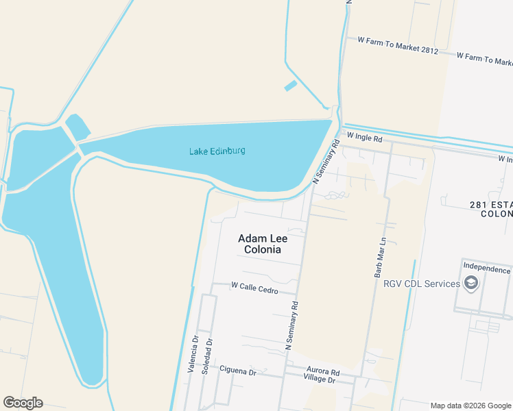 map of restaurants, bars, coffee shops, grocery stores, and more near 1822 Lakeside Drive in Edinburg