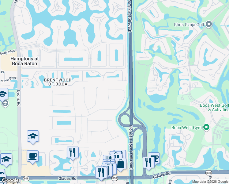 map of restaurants, bars, coffee shops, grocery stores, and more near 8060 Nadmar Avenue in Boca Raton
