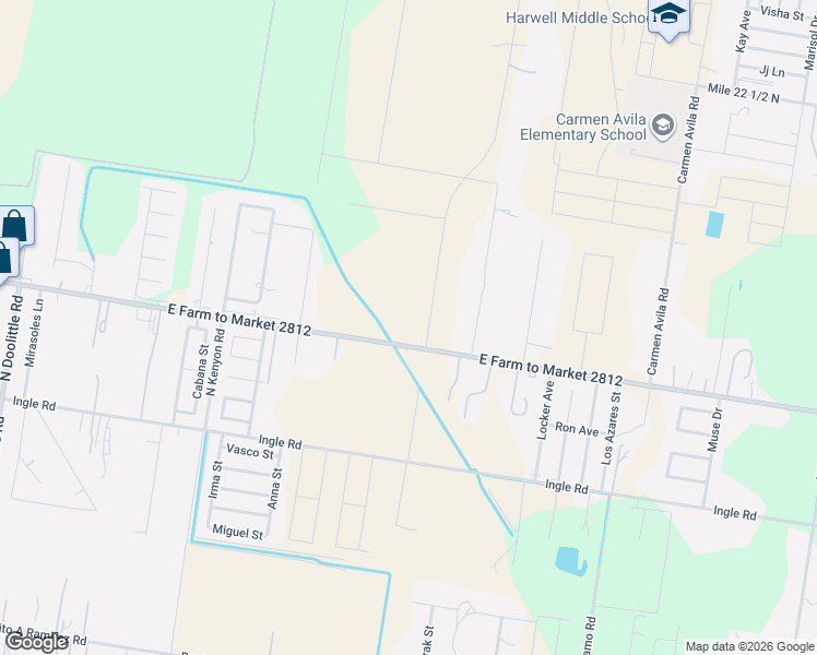 map of restaurants, bars, coffee shops, grocery stores, and more near 4013 Farm to Market Road 2812 in Edinburg