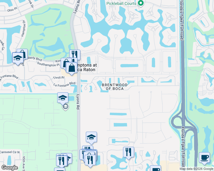 map of restaurants, bars, coffee shops, grocery stores, and more near 19904 Dean Drive in Boca Raton
