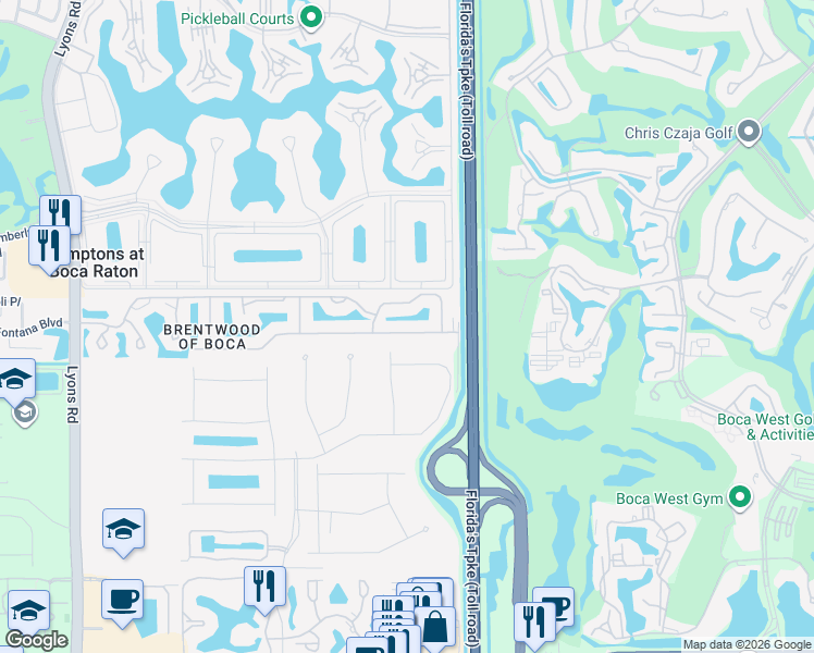 map of restaurants, bars, coffee shops, grocery stores, and more near 8061 Nadmar Avenue in Boca Raton