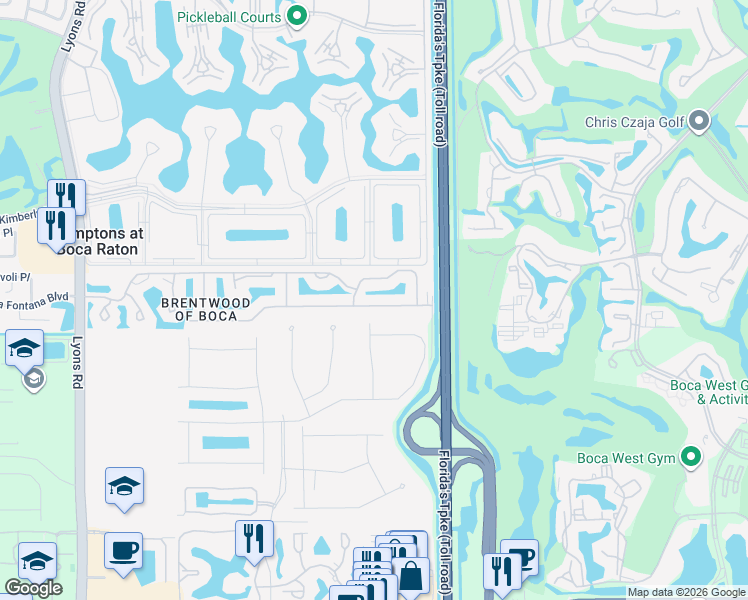 map of restaurants, bars, coffee shops, grocery stores, and more near 8061 Nadmar Avenue in Boca Raton