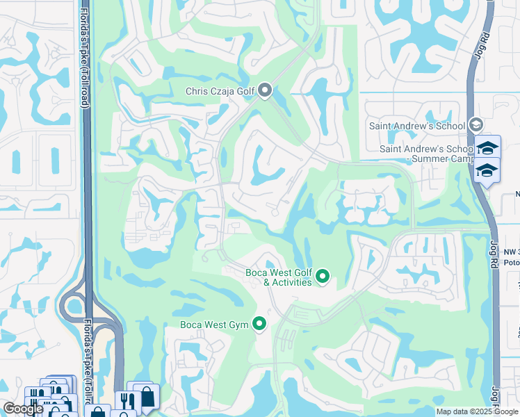 map of restaurants, bars, coffee shops, grocery stores, and more near 7401 Bondsberry Court in Boca Raton