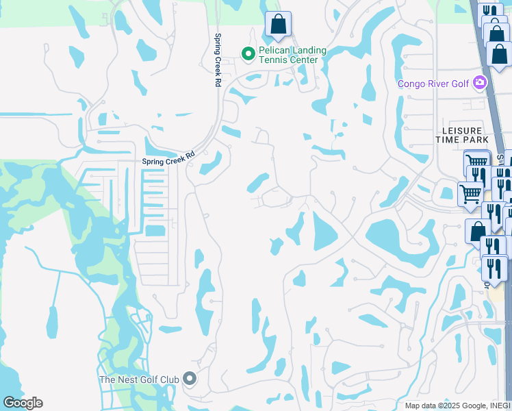 map of restaurants, bars, coffee shops, grocery stores, and more near 4161 Sawgrass Point Drive in Bonita Springs