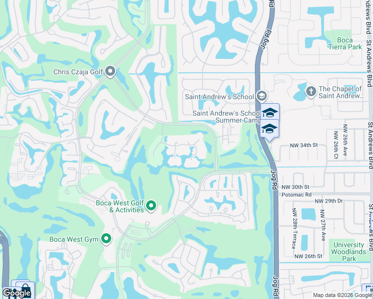 map of restaurants, bars, coffee shops, grocery stores, and more near 19963 Trevi Way in Boca Raton