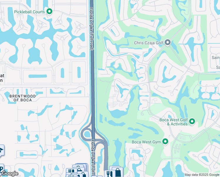map of restaurants, bars, coffee shops, grocery stores, and more near 7754 Lakeside Boulevard in Boca Raton