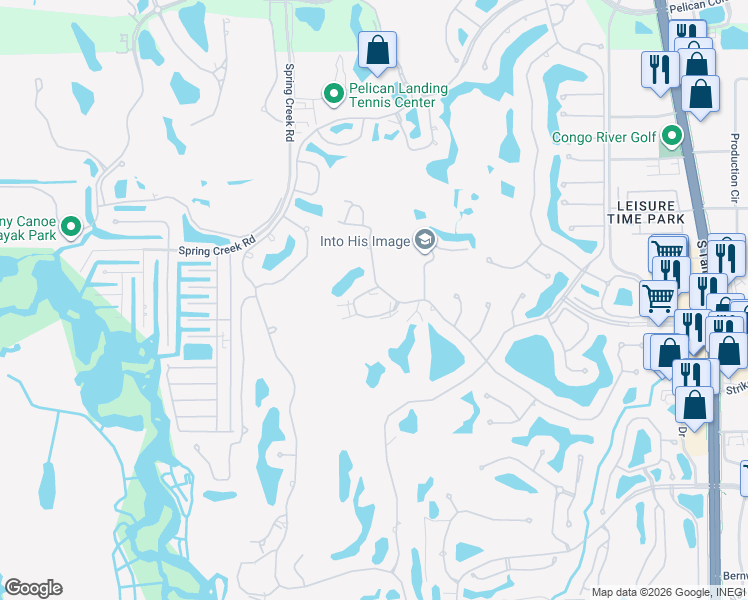map of restaurants, bars, coffee shops, grocery stores, and more near 4200 Sawgrass Point Drive in Bonita Springs