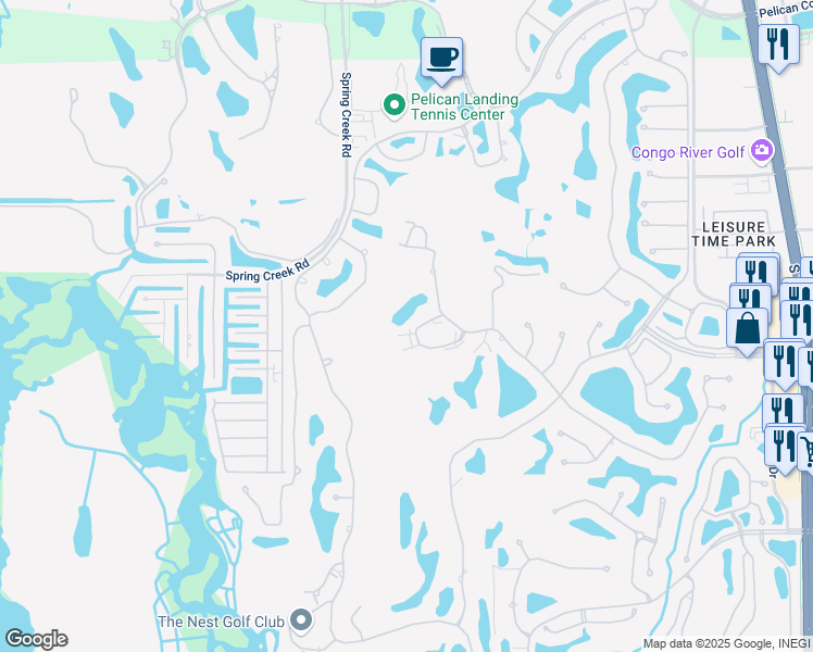 map of restaurants, bars, coffee shops, grocery stores, and more near 4201 Sawgrass Point Drive in Bonita Springs