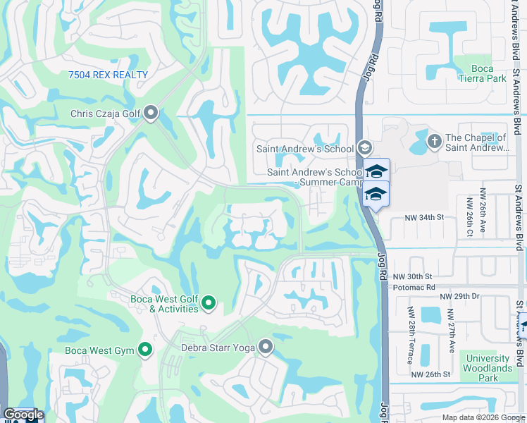 map of restaurants, bars, coffee shops, grocery stores, and more near 7067 Rain Forest Drive in Boca Raton