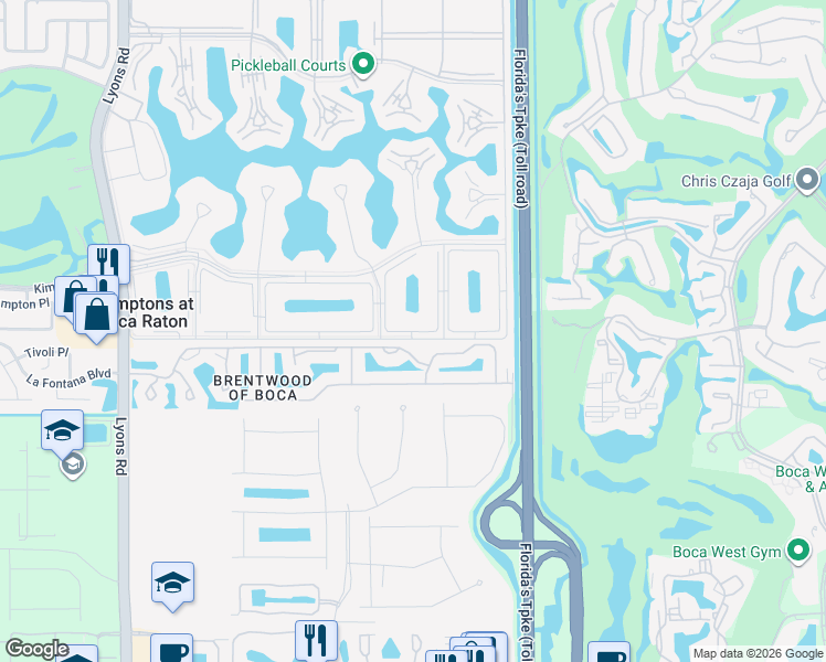 map of restaurants, bars, coffee shops, grocery stores, and more near 144 Fanshaw D in Boca Raton