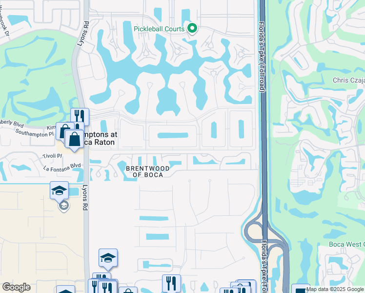 map of restaurants, bars, coffee shops, grocery stores, and more near 161 Dorset D in Boca Raton