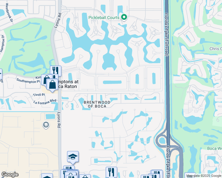 map of restaurants, bars, coffee shops, grocery stores, and more near 93 Dorset C in Boca Raton