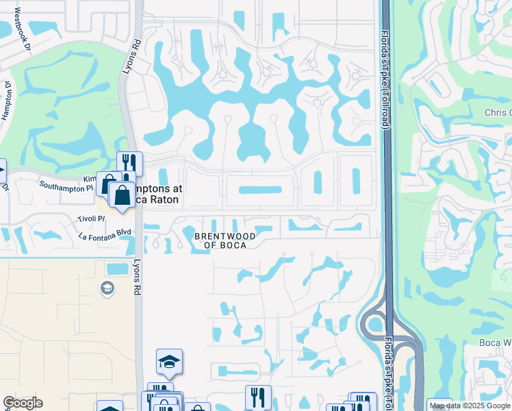 map of restaurants, bars, coffee shops, grocery stores, and more near 93 Dorset C in Boca Raton