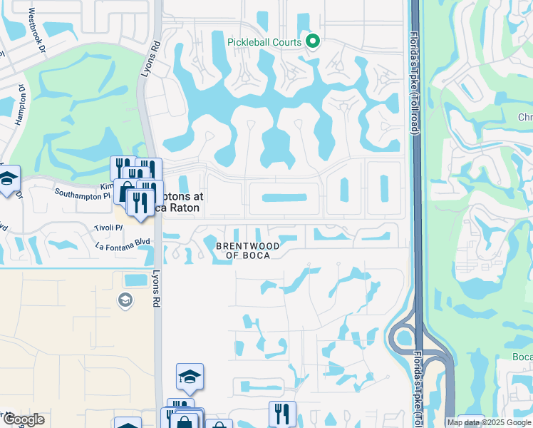 map of restaurants, bars, coffee shops, grocery stores, and more near 93 Dorset C in Boca Raton