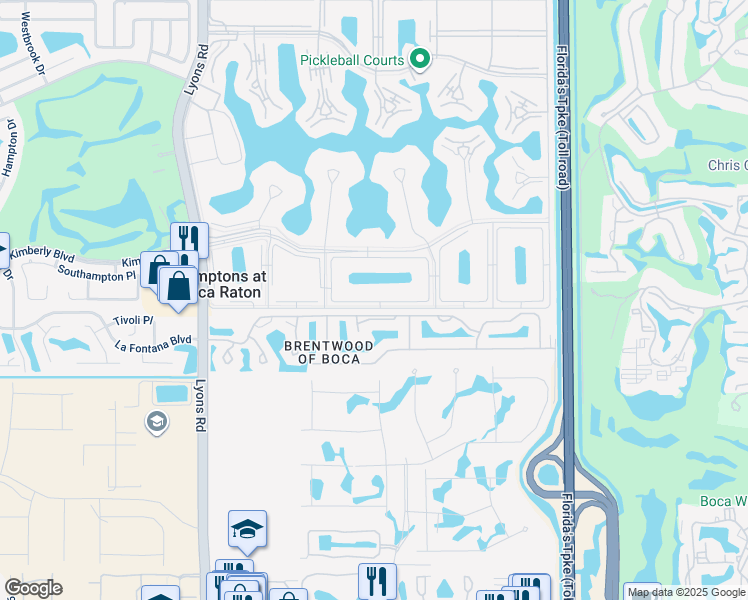 map of restaurants, bars, coffee shops, grocery stores, and more near 93 Dorset C in Boca Raton