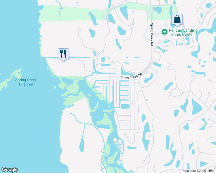 map of restaurants, bars, coffee shops, grocery stores, and more near 24533 Redfish Street in Bonita Springs