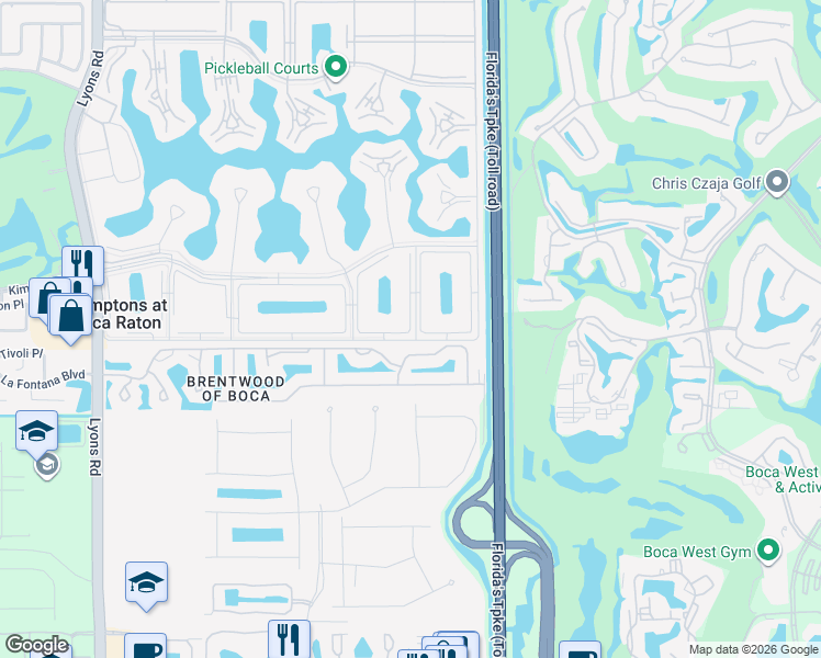 map of restaurants, bars, coffee shops, grocery stores, and more near 144 Fanshaw D in Boca Raton