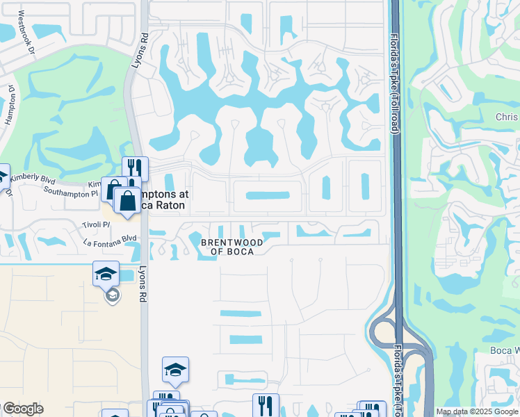 map of restaurants, bars, coffee shops, grocery stores, and more near 98 Dorset C in Boca Raton