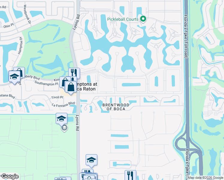 map of restaurants, bars, coffee shops, grocery stores, and more near 8750 Mori Boulevard in Boca Raton