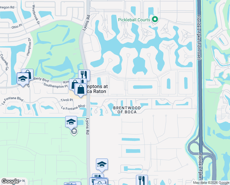 map of restaurants, bars, coffee shops, grocery stores, and more near 8750 Mori Boulevard in Boca Raton