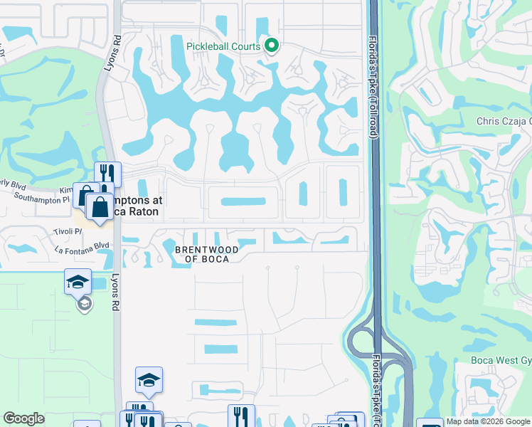 map of restaurants, bars, coffee shops, grocery stores, and more near 161 Dorset D in Boca Raton