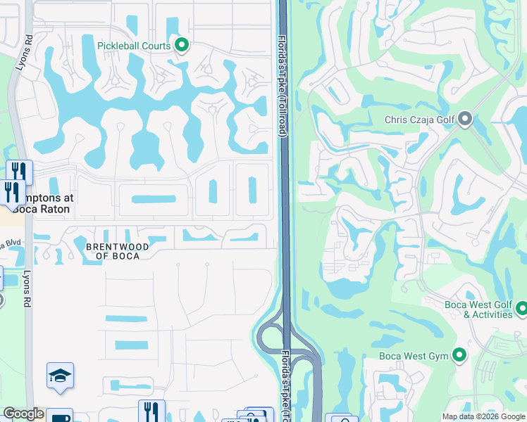 map of restaurants, bars, coffee shops, grocery stores, and more near 431 Fanshaw K in Boca Raton