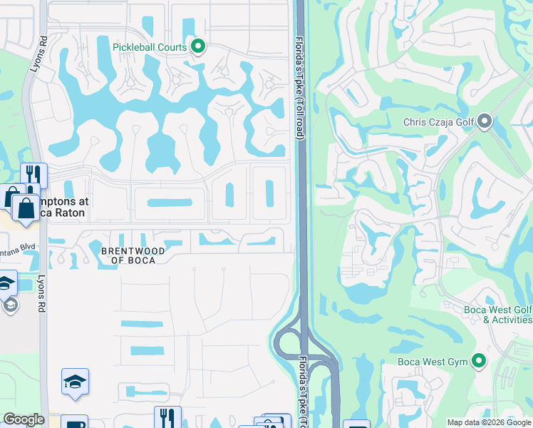 map of restaurants, bars, coffee shops, grocery stores, and more near 405 Fanshaw J in Boca Raton