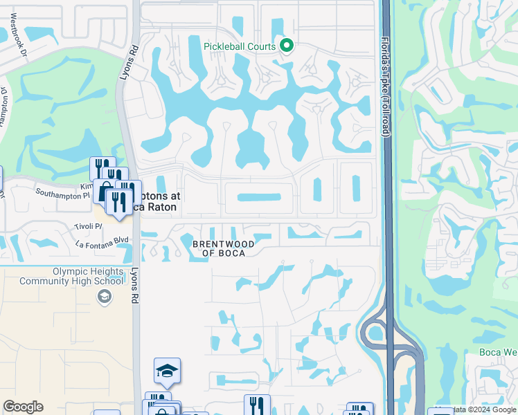 map of restaurants, bars, coffee shops, grocery stores, and more near 138 Dorset D in Boca Raton