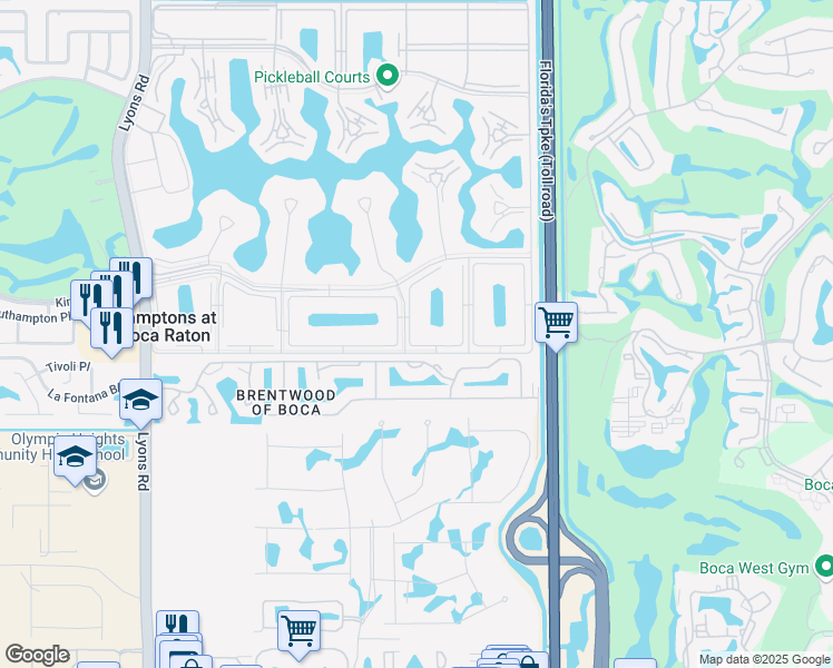 map of restaurants, bars, coffee shops, grocery stores, and more near 8181 Mori Boulevard in Boca Raton