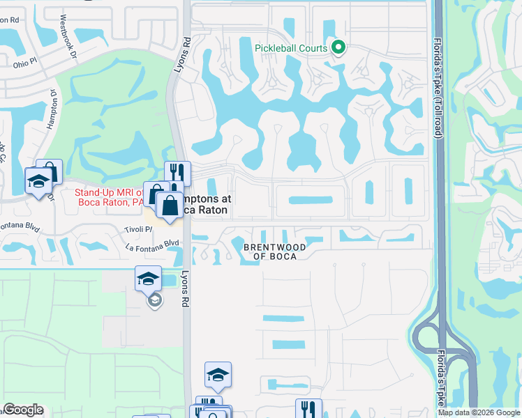 map of restaurants, bars, coffee shops, grocery stores, and more near 8750 Mori Boulevard in Boca Raton