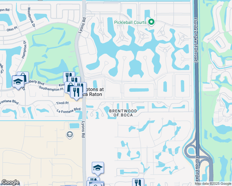 map of restaurants, bars, coffee shops, grocery stores, and more near 8750 Mori Boulevard in Boca Raton