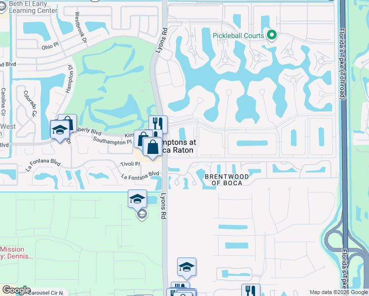 map of restaurants, bars, coffee shops, grocery stores, and more near 67 Brighton B in Boca Raton