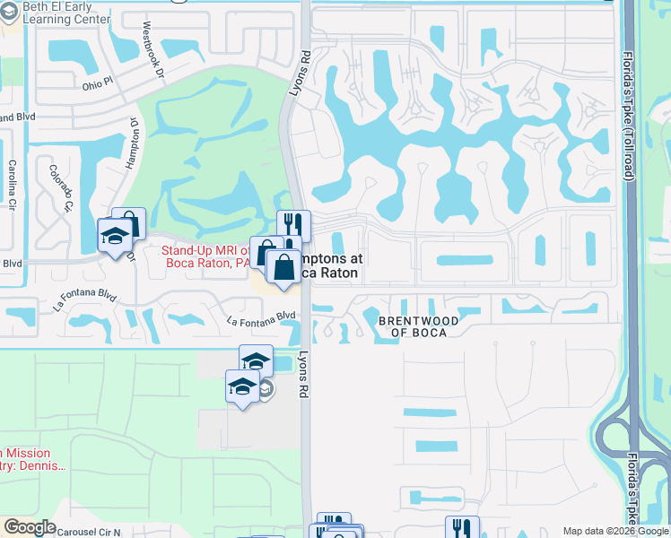 map of restaurants, bars, coffee shops, grocery stores, and more near 67 Brighton B in Boca Raton