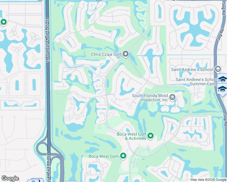 map of restaurants, bars, coffee shops, grocery stores, and more near 19808 Oakbrook Circle in Boca Raton