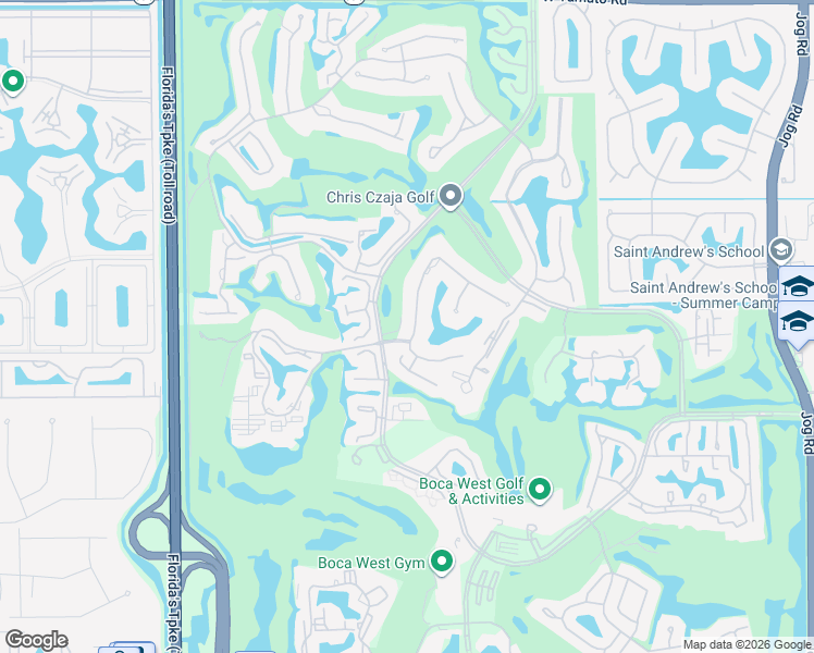 map of restaurants, bars, coffee shops, grocery stores, and more near 19808 Oakbrook Circle in Boca Raton