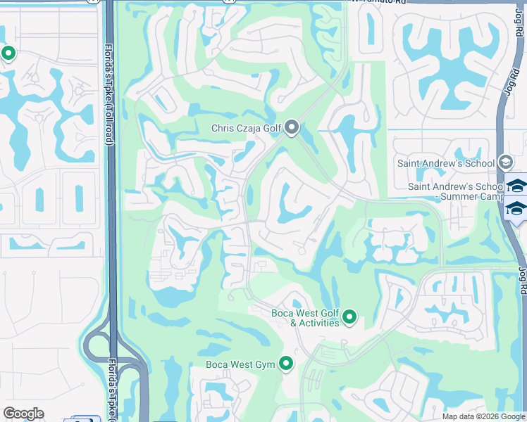 map of restaurants, bars, coffee shops, grocery stores, and more near 19808 Oakbrook Circle in Boca Raton