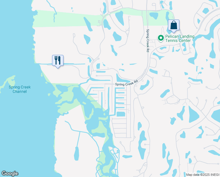 map of restaurants, bars, coffee shops, grocery stores, and more near 24530 Dolphin Street in Bonita Springs
